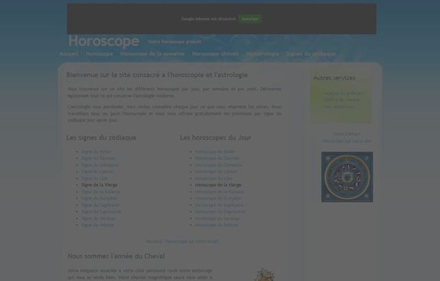 Page d'accueil de horoscope-fr.info