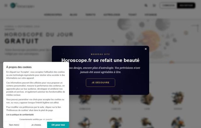 Page d'accueil de horoscope.fr