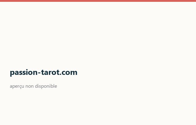 Page d'accueil de passion-tarot.com