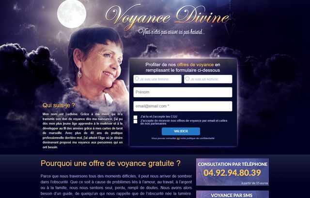 Page d'accueil de voyance-divine.fr