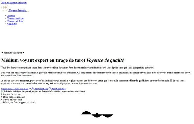 Page d'accueil de voyance-frederic.com